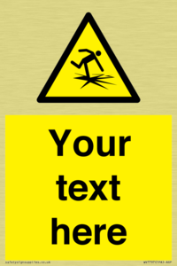 Custom warning thin ice